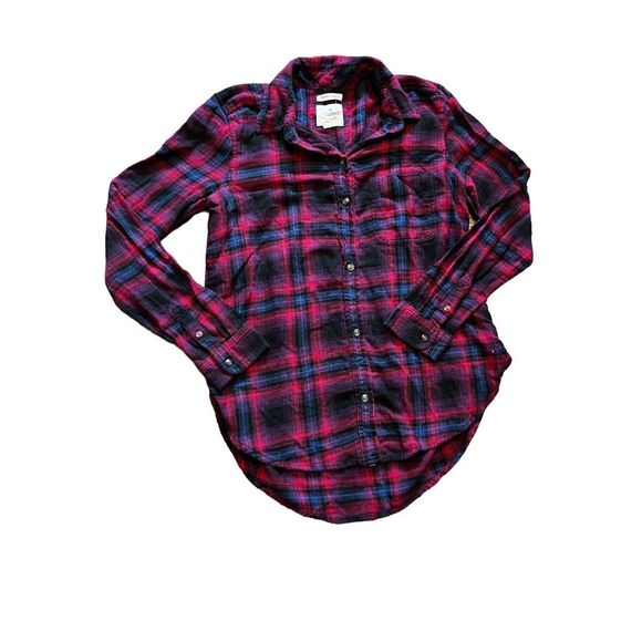 American Eagle Outfitters Tops - American Eagle Boyfriend Fit Plaid Flannel Shirt